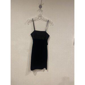 All That Jazz Dress Juniors Small Black Velvet Slip Bodycon Mini Party Cocktail